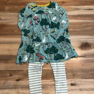 Mini Boden dress and leggings set
